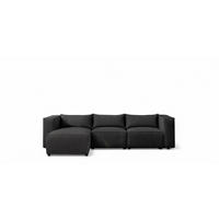 ECKSOFA Nevio - Schwarz, Holzwerkstoff/Textil (185/290cm) - Fun Möbel