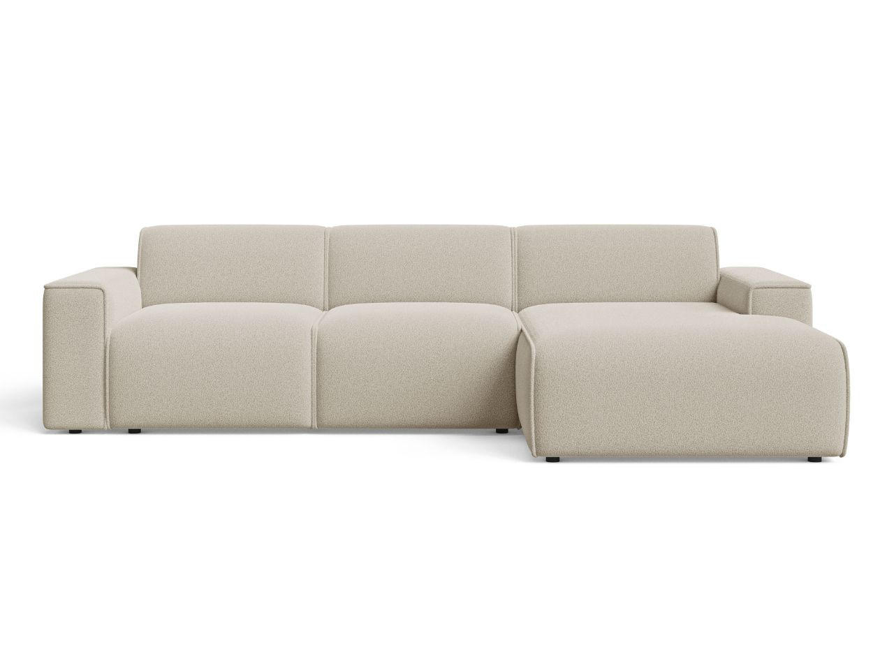 ECKSOFA Lavia Beige Rechts - Beige/Schwarz, Holz/Kunststoff (165/310cm) - Graingold