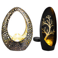 LED AUSSENLEUCHTE Bronze Baum 2er Set - Bronzefarben, Glas (21.5/9.5/27.5cm) - Globo Lighting