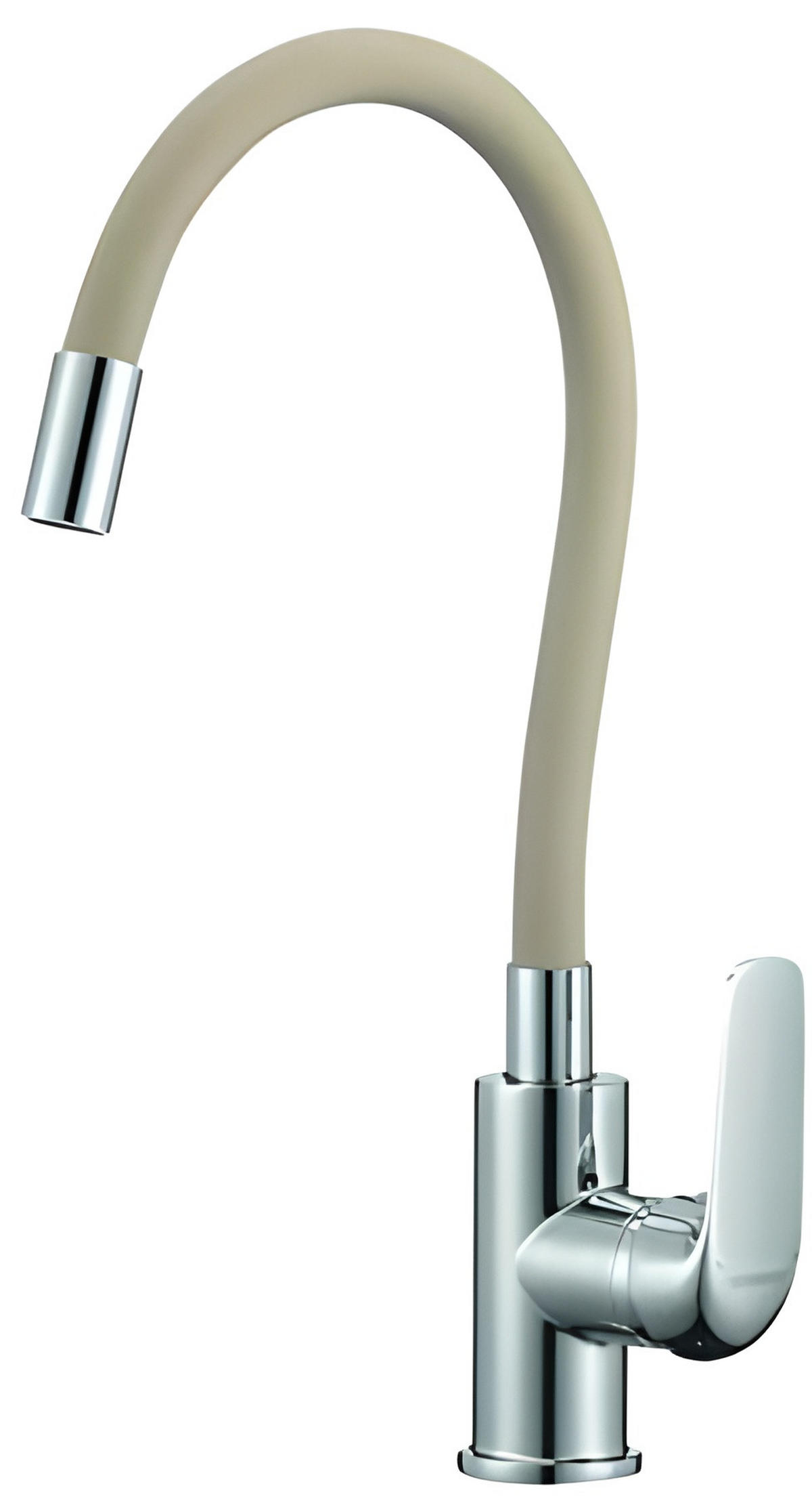SPÜLEN-SET Barbados Beige, 3-teilig, Einzelbecken, mit Armatur, 44/65/21,5 cm - Beige, Stein (44/21.5/65cm) - bad land