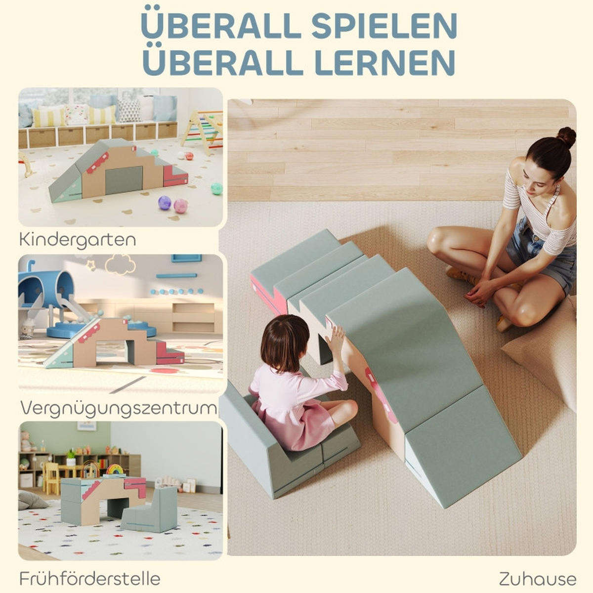 KONSTRUKTIONSSPIELZEUG Bauset - Multicolor, Kunststoff (39/44/131cm) - Korfee