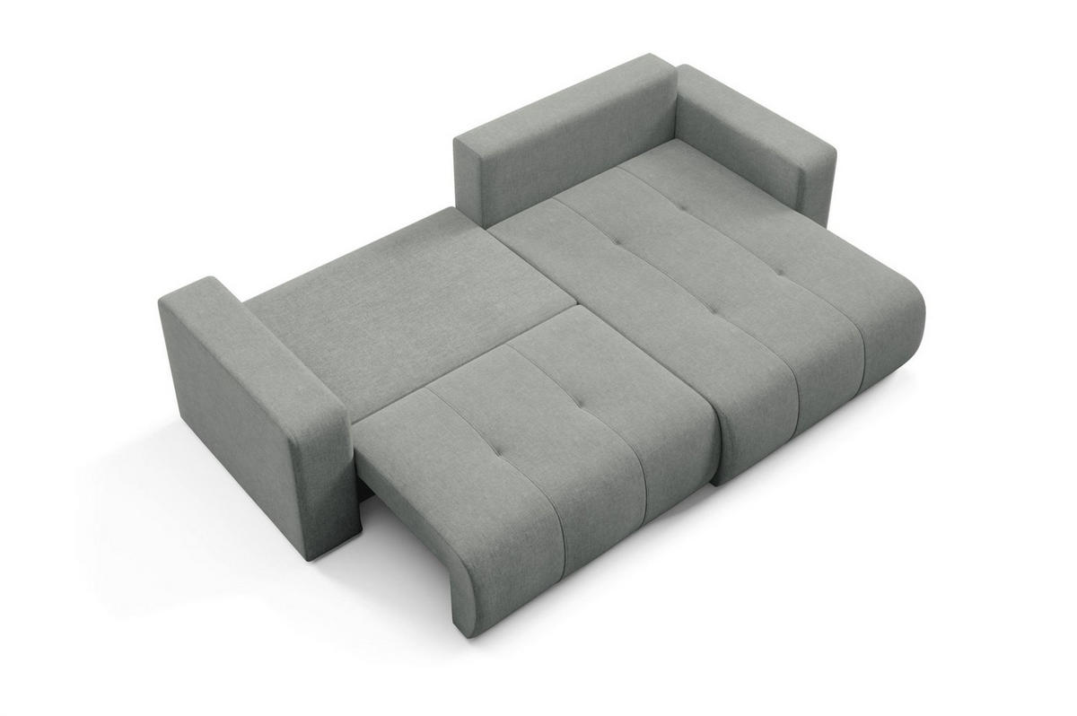 ECKSOFA Augusto - Grau, Holzwerkstoff/Textil (244/149cm) - Fun Möbel