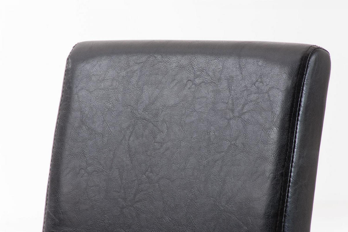 STUHL Lederlook braun - Schwarz/Braun, Holz/Textil (41/91/47cm) - CLP