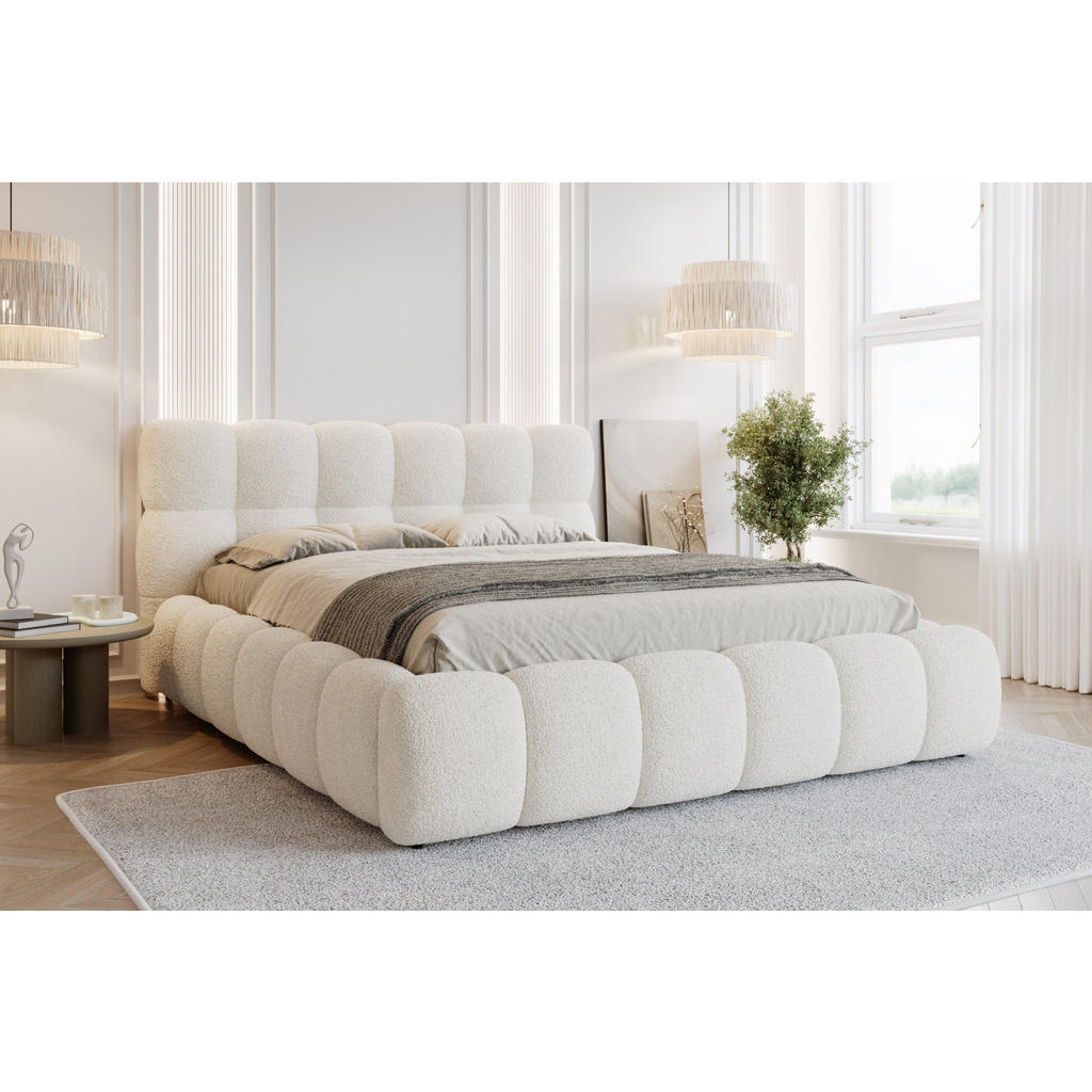 Thumbnail - Deine Möbel 24 Polsterbett, Weiß, Holzwerkstoff, Holz, Textil, 160x200 cm, Schlafzimmer, Betten, Polsterbetten