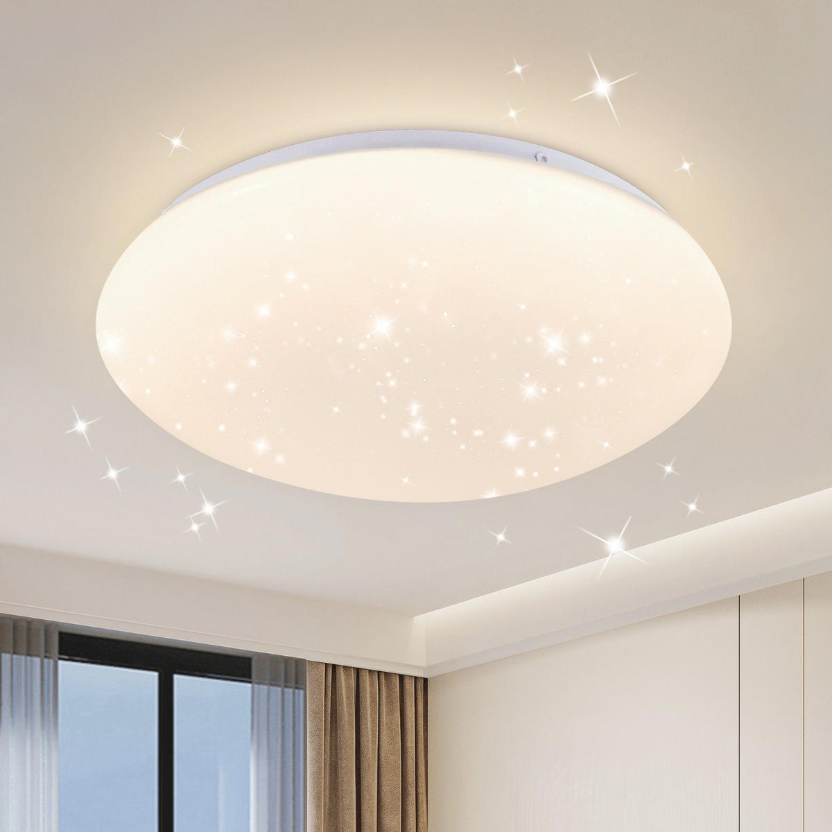 LED-DECKENLEUCHTE Iris 25.2/25.2/6.2 cm - Weiß, Kunststoff (25.2/25.2/6.2cm) - Nettlife