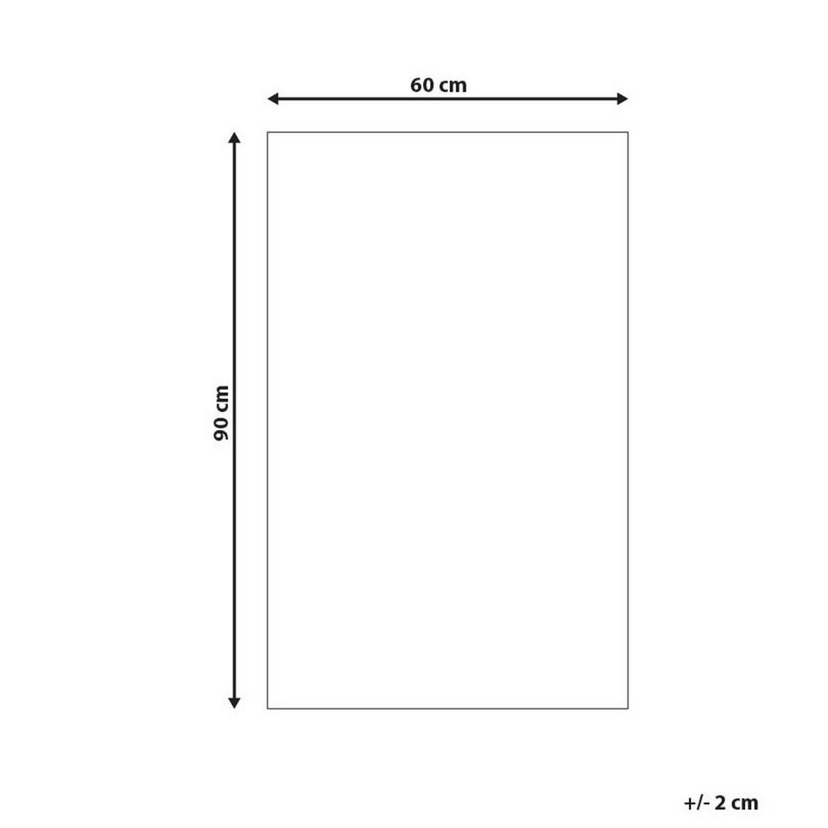 KOUPELNOVÁ PŘEDLOŽKA Světle béžová 60/90 cm Bavlna Tekke - béžová, textil (60/90cm) - Beliani