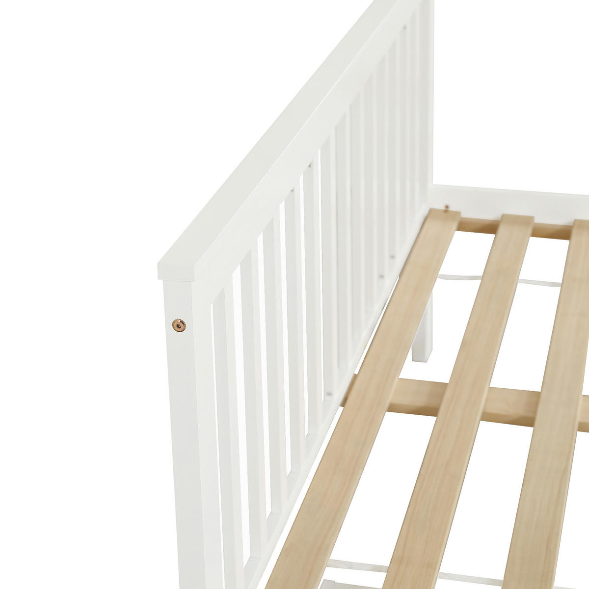 HOLZBETT 140/200 cm DE-00444, in Weiß, Schubladen, Kiefernholzrahmen - Weiß, Holz (140/200cm) - ComfortXL