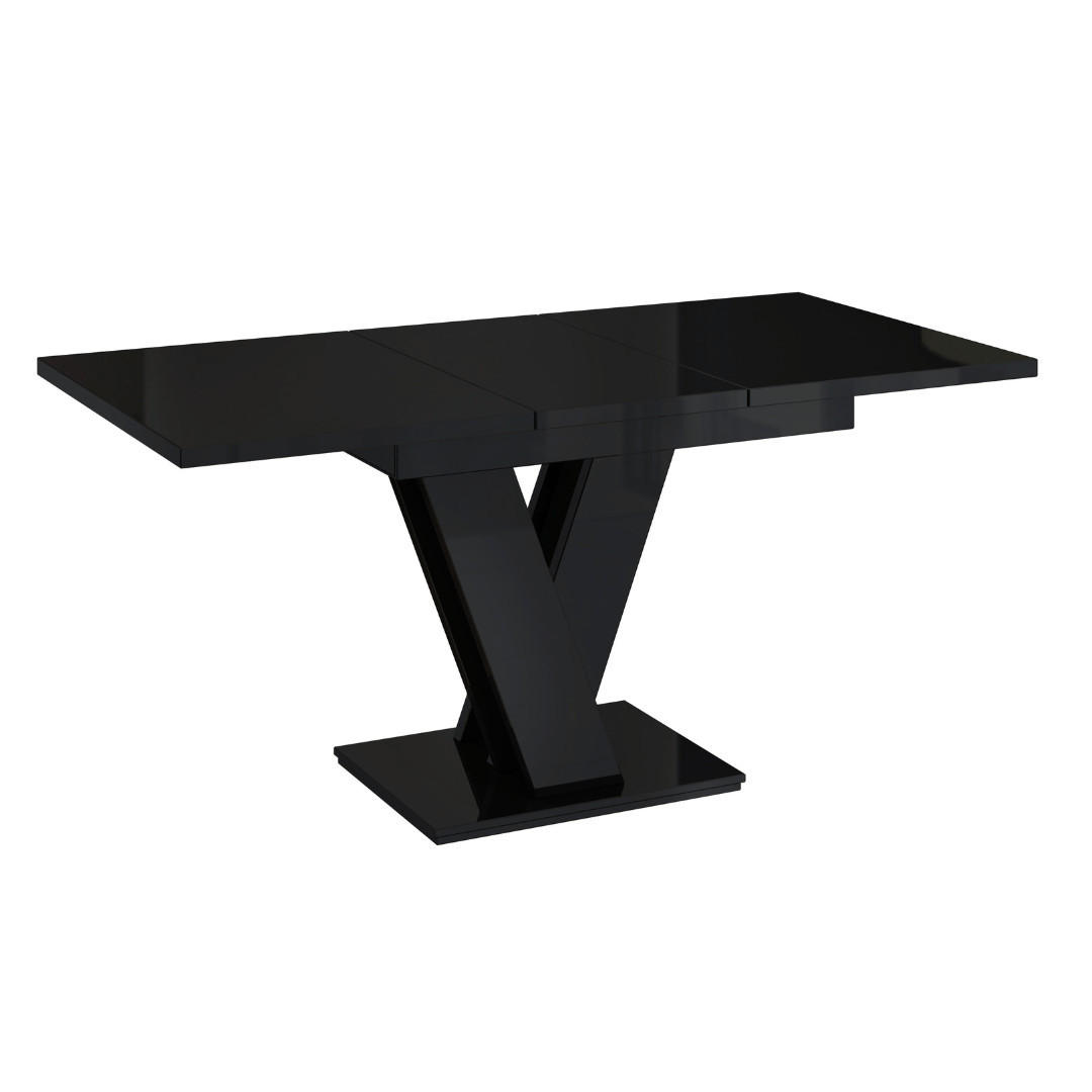 ESSTISCH Schwarz Hochglanz Ausziehbar 120 - 160 cm - Schwarz Hochglanz, Holzwerkstoff (120/80/75cm) - PROSPERO