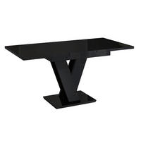 ESSTISCH Schwarz Hochglanz Ausziehbar 120 - 160 cm - Schwarz Hochglanz, Holzwerkstoff (120/80/75cm) - PROSPERO