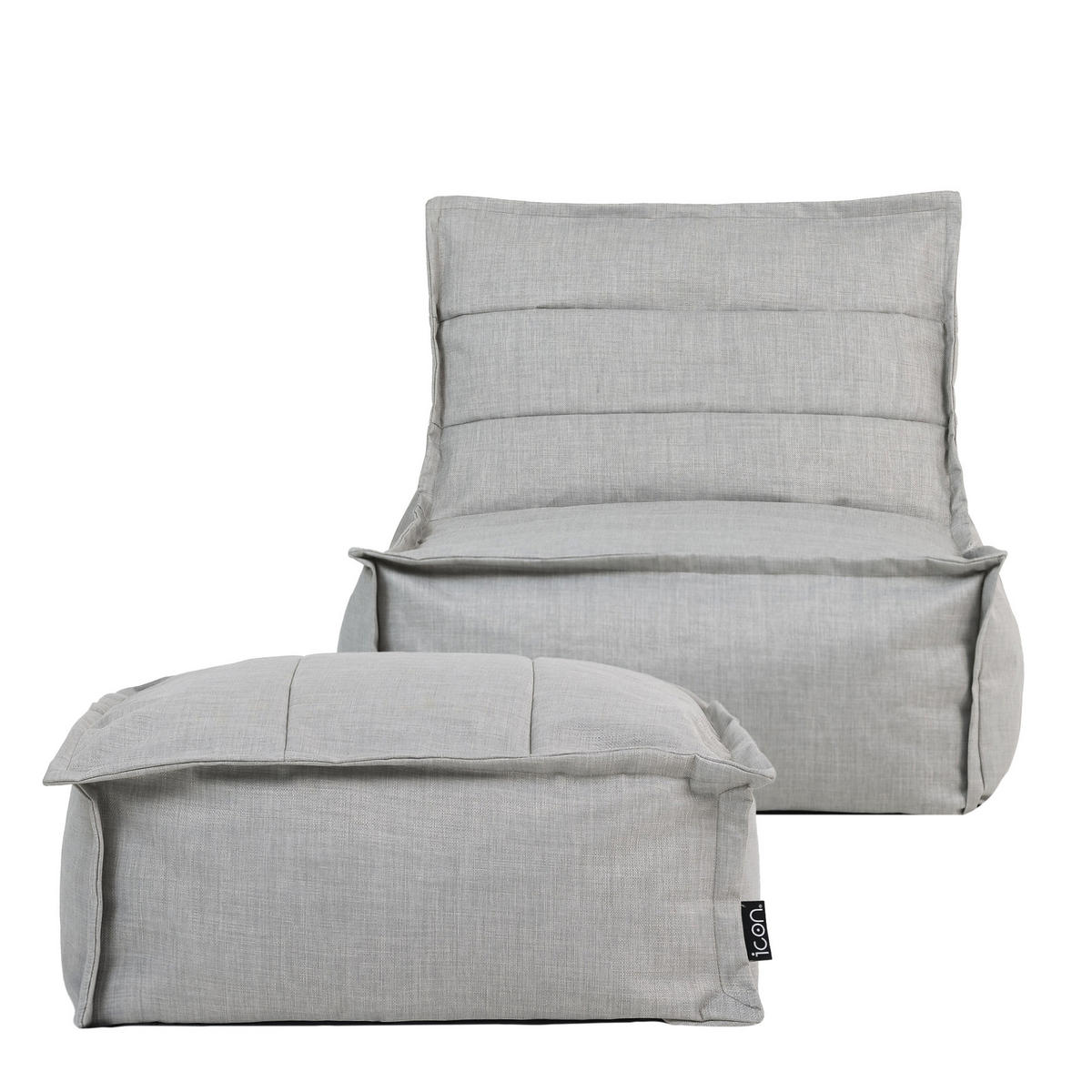 OUTDOORSITZSACK Skandi mit Hocker - Grau, Kunststoff/Textil (75/75/96cm) - icon