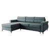 ECKSOFA Berne - Blaugrau/Schwarz, Holz/Kunststoff (258/170cm) - MIRJAN24
