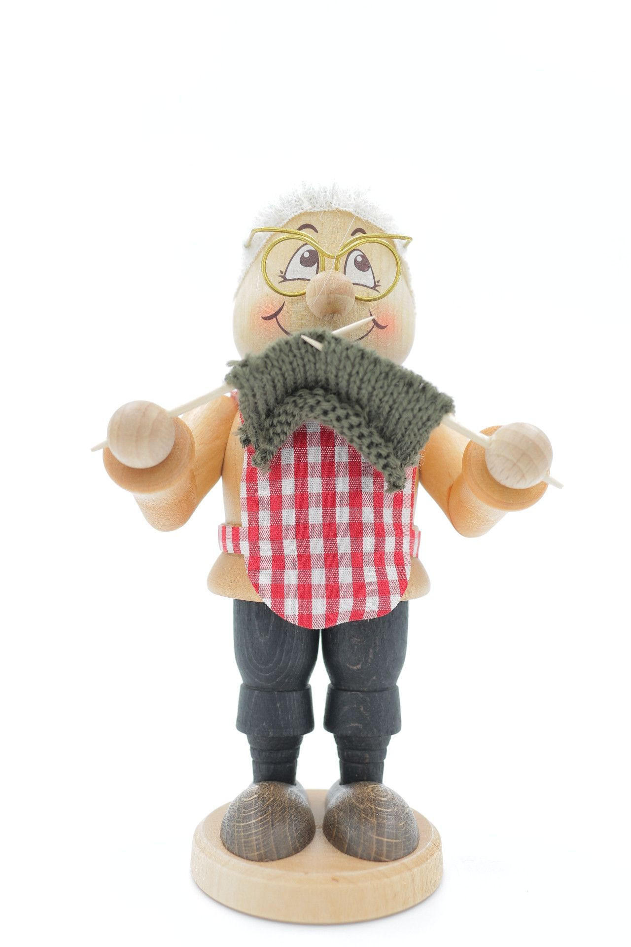 RAUCHFIGUR Wichtel m. Fuss Oma 16,5 cm - Multicolor, Holz (9/16.5/0.1cm)