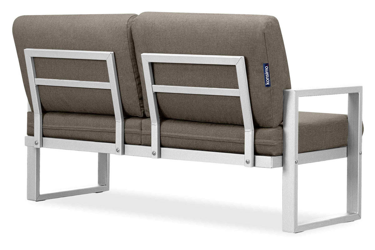 TERRASSENMÖBEL FRENA im Loft-Stil, weiß - Beige/Weiß, Metall - KONSIMO®
