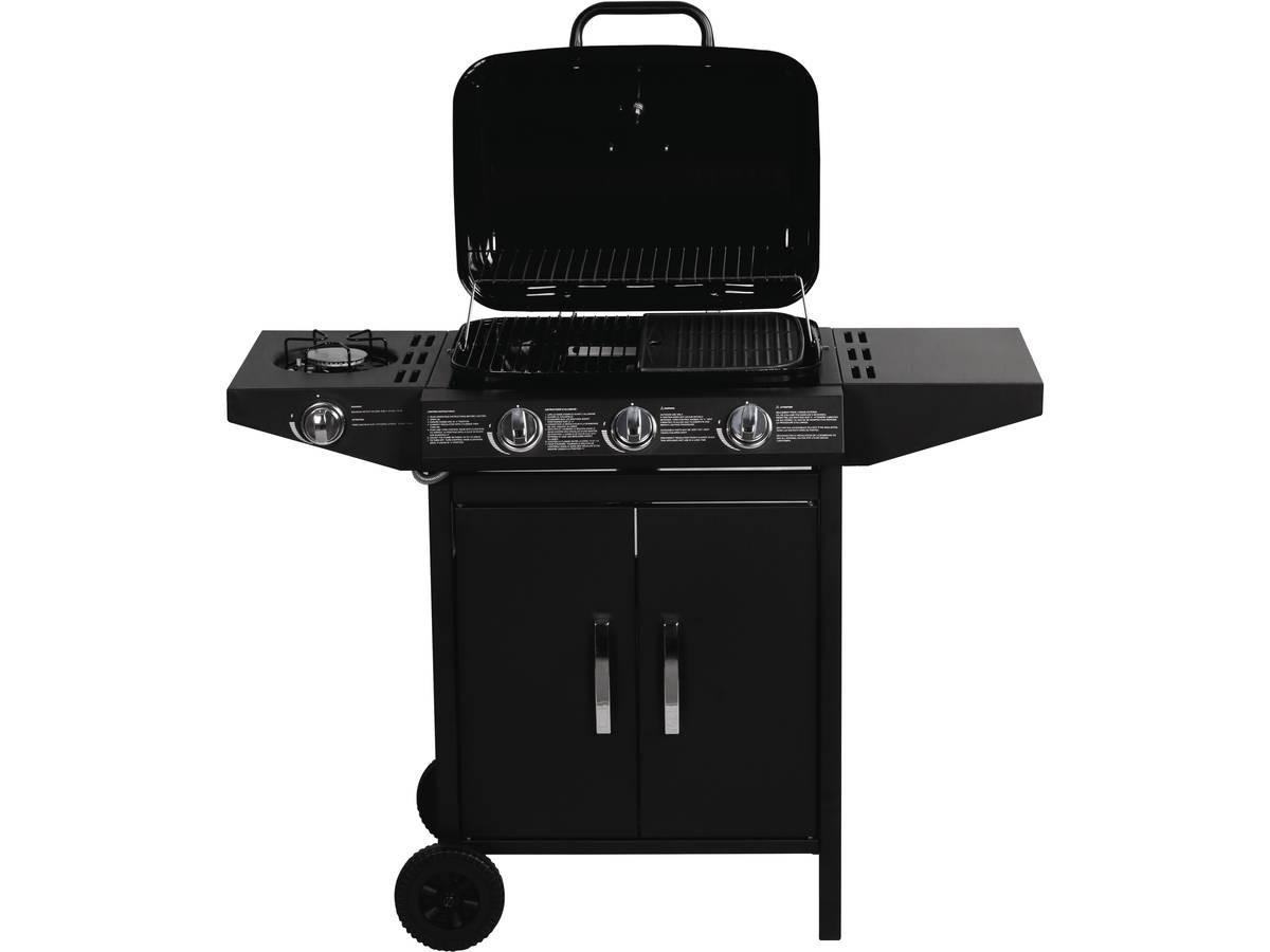 GASGRILL festa 4 Schwarz - Grau, Metall (54/94/109cm) - Habitat Garten