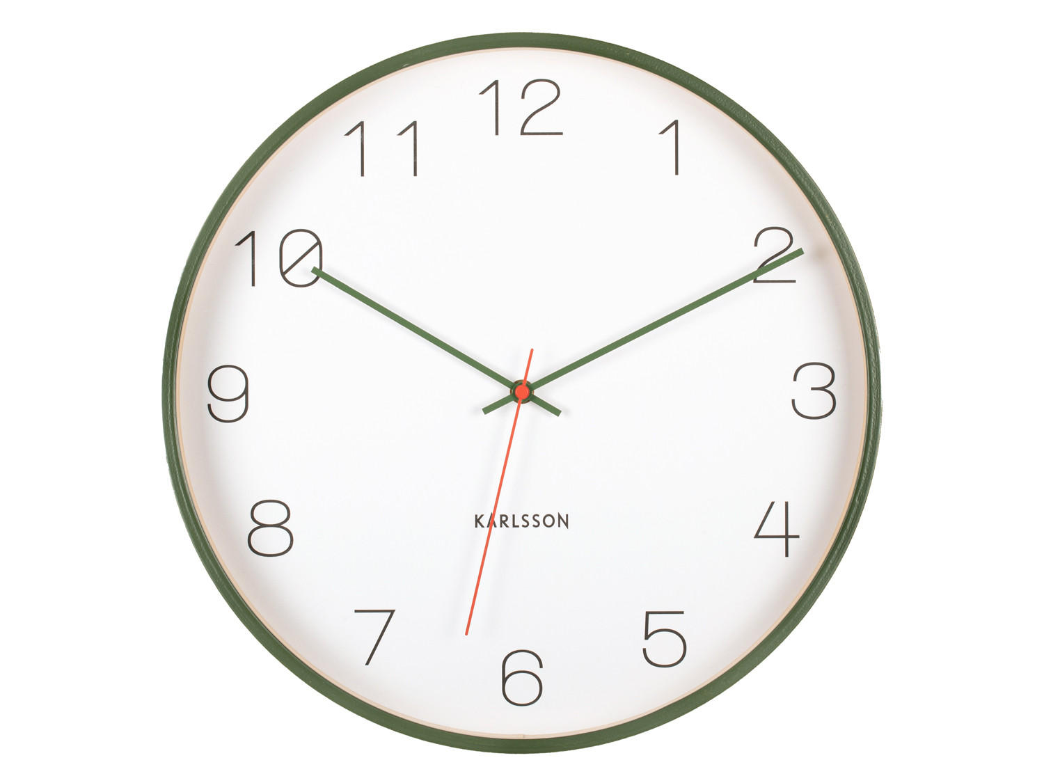 WANDUHR Joy Grün 40/40/5 cm - Grün, Holzwerkstoff (40/5/40cm) - Karlsson