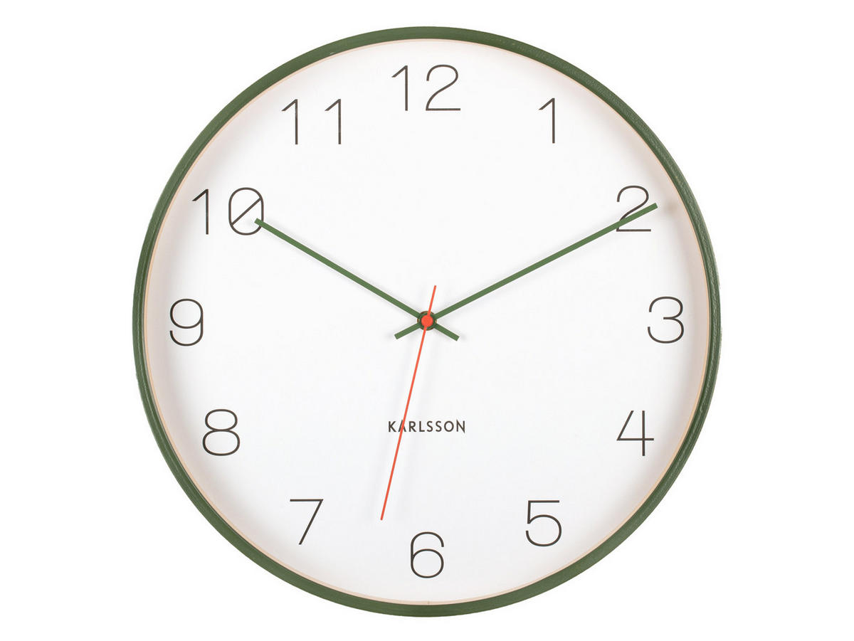WANDUHR Joy Ø40 cm - Grün, Holz (40/40/5cm) - Karlsson