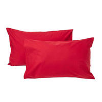 KINDER-KISSENBEZÜGE 2er-Set, Perkal - Rot, Textil (40/60cm) - Homescapes
