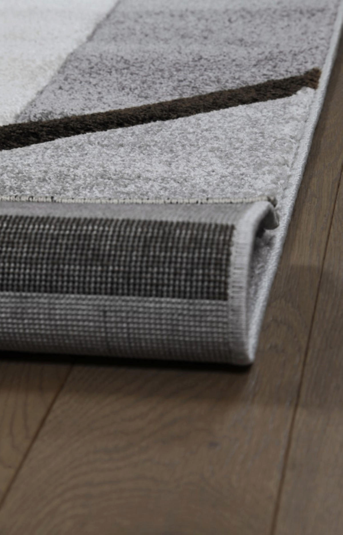 TEPPICH modern Flachgewebe TEMPO Grau 120 x 170 cm - Grau, Textil (120/170cm) - Novatrend