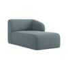 SOFAELEMENT Rechts Bouclé Stoff Blau - Blaugrau/Schwarz, Holzwerkstoff/Kunststoff (91/75/166cm) - Makamii