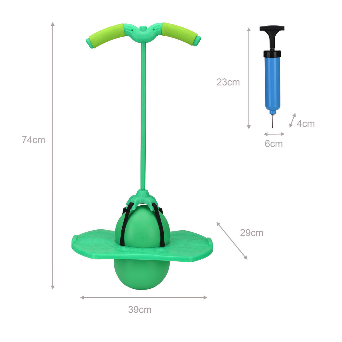POGO-BALL - Grün, Kunststoff (39/29cm) - Relaxdays