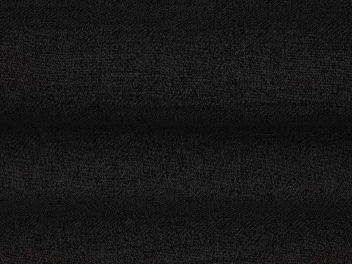 PANORAMASOFA rechts Mamaia aus strukturiertem Stoff schwarz 7 Sitzplätze - Schwarz, Textil (256/75/327cm) - Micadoni