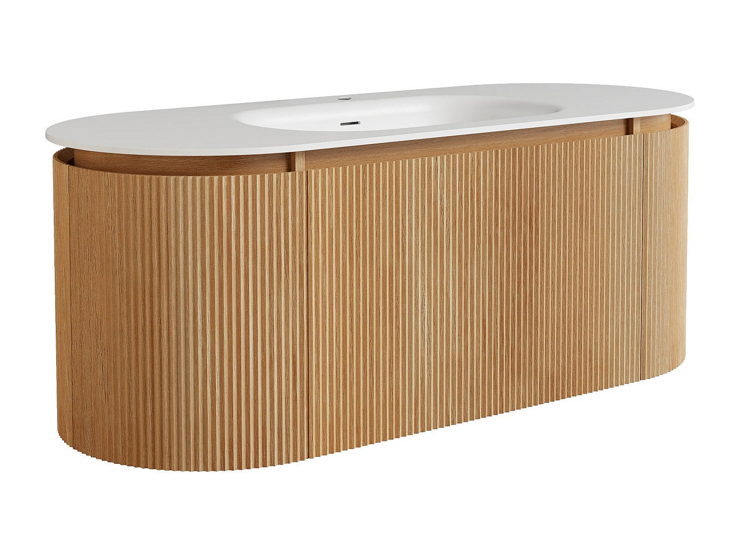 EINZELWASCHTISCH - 120 cm x 50 cm - Holz, Platte - Naturfarben Hell - LILIKO - Naturfarben, Holz (120/46/50cm) - Vente-Unique