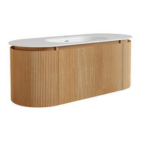 EINZELWASCHTISCH - 120 cm x 50 cm - holz - naturfarben hell Liliko - Naturfarben, Holz (120/46/50cm) - Vente-Unique