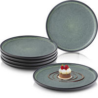 DESSERTTELLER SET MALMÖ - 6 teilig aus Steingut - Grün, Stein (20.3cm) - Sänger