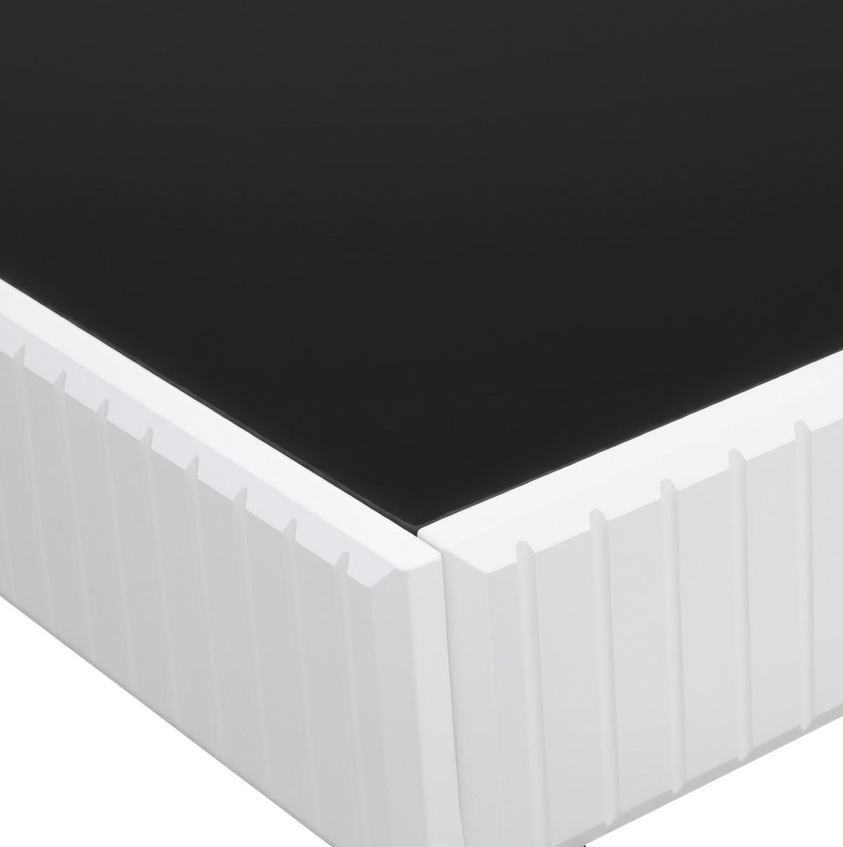 COUCHTISCH 110/50.5/41 cm in Schwarz-Weiß aus MDF und Spanplatte mit hochglänzender Tischplatte - Schwarz, Holzwerkstoff (110/50.5/41cm) - OKMYHOME