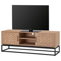 TV-LOWBOARD - Holzwerkstoff / Metall - Schwarz/Braun, Holzwerkstoff/Metall (150/55/40cm) - home24