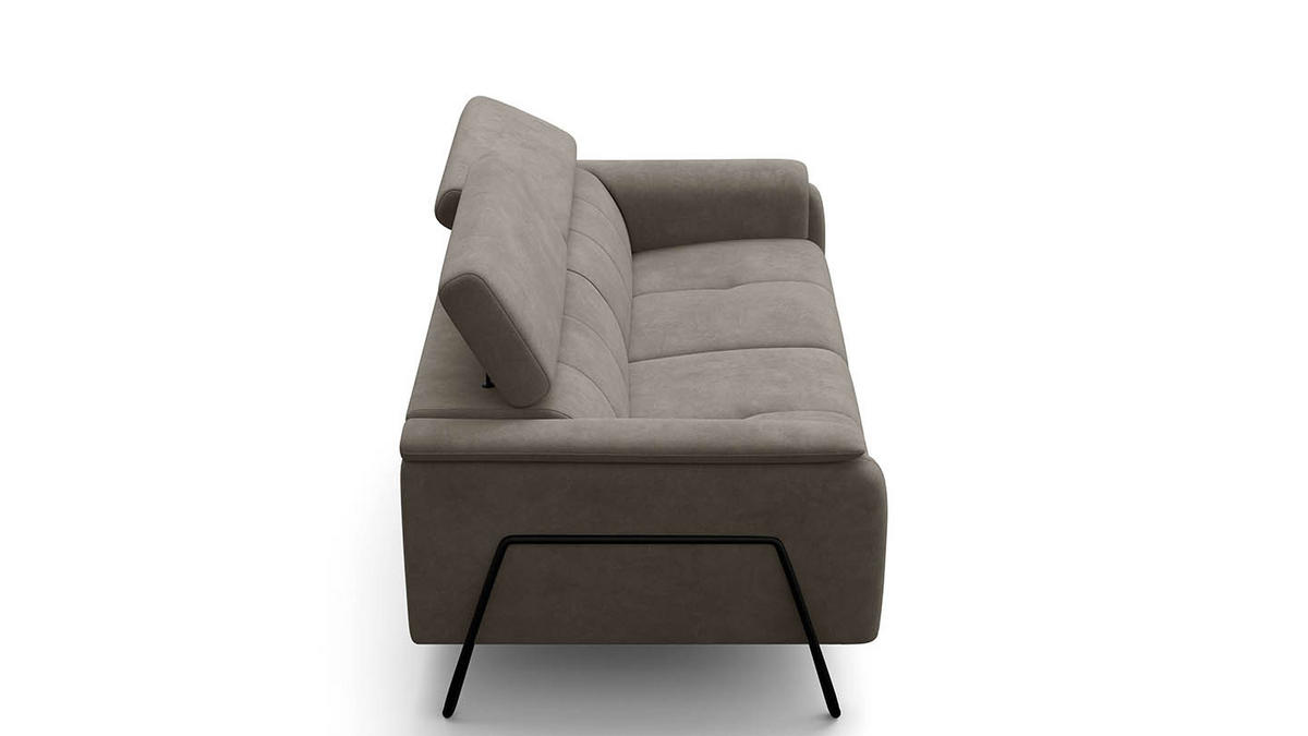 SOFA RODEN 3-Sitzer, beige, Veloursstoff - Beige, Holz/Textil (194/82/103cm) - Wozimo