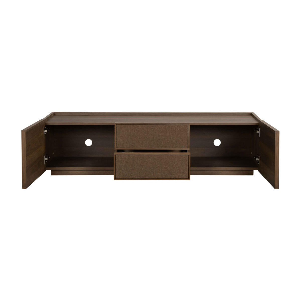 TV-MÖBEL, dunkle Holzoptik - Braun, Holz (150/40/40cm) - Oviala