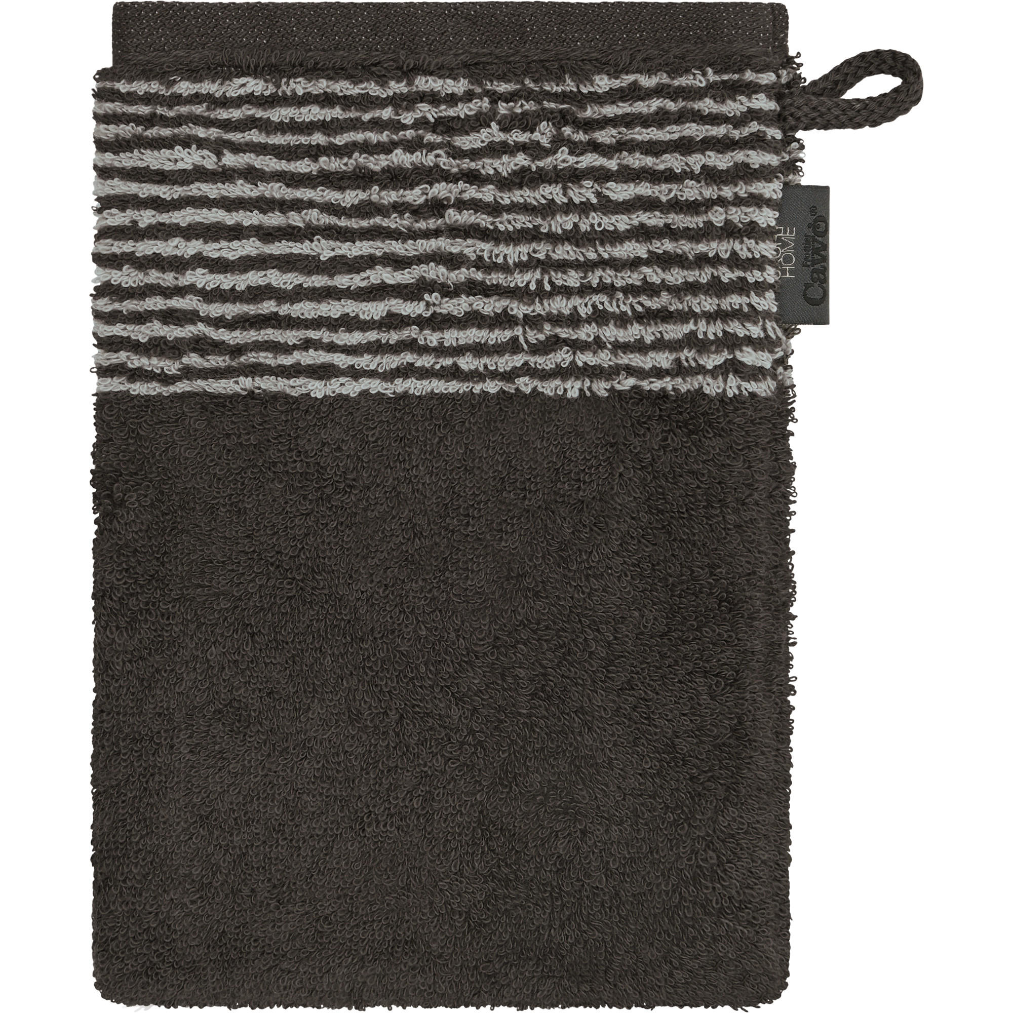 WASCHLAPPEN LUXURY HOME TWO-TONE 590 BASALT - 73 - Grau, Textil (16/22cm) - Cawö