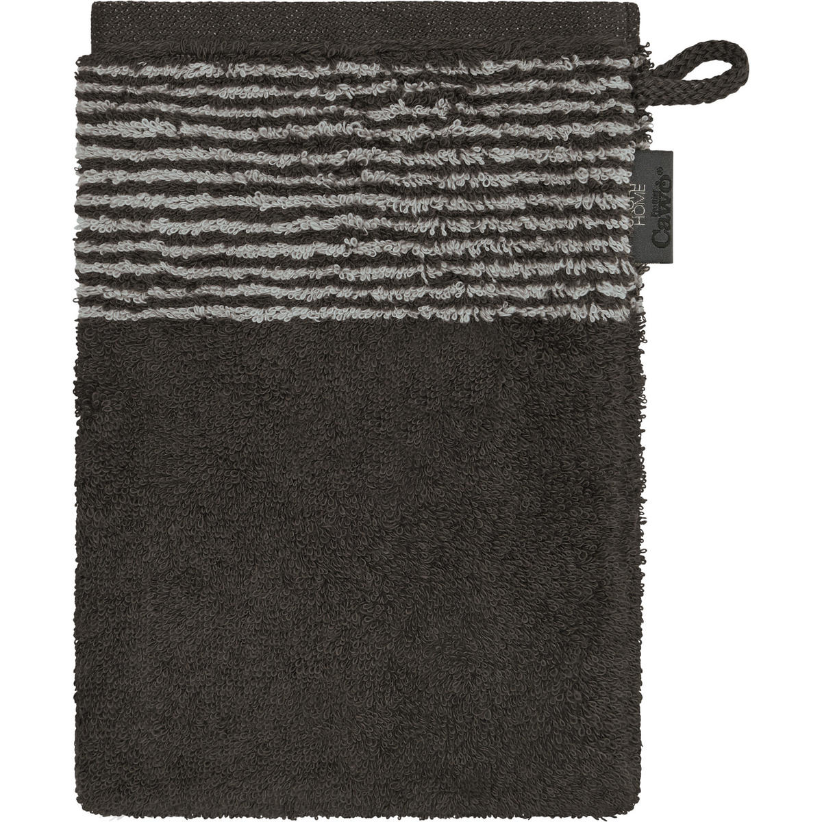 WASCHLAPPEN LUXURY HOME TWO-TONE 590 BASALT - 73 - Grau, Textil (16/22cm) - Cawö