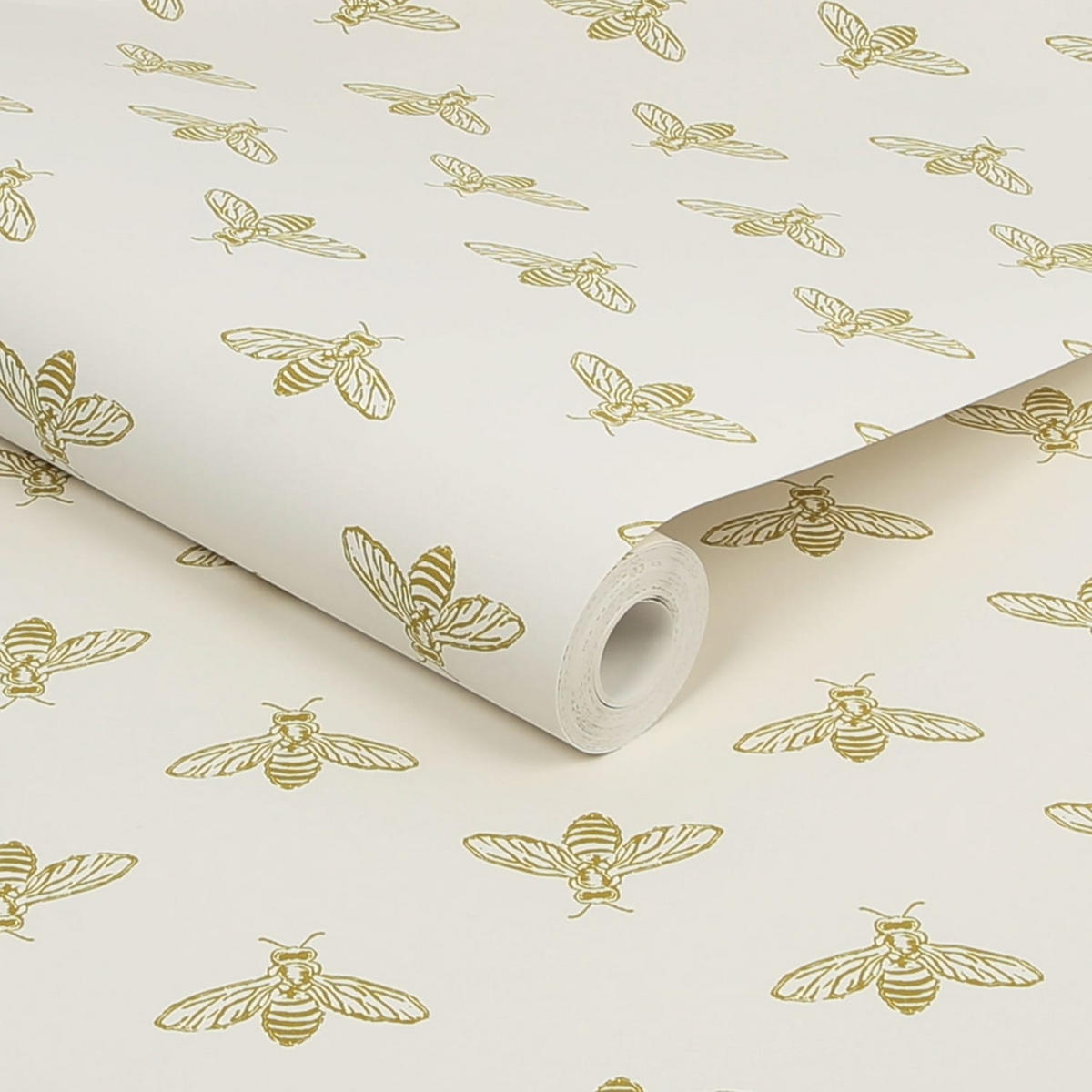 VLIESTAPETE - Goldene Biene - Gelb, Papier/Kunststoff (52/1000cm) - Joules