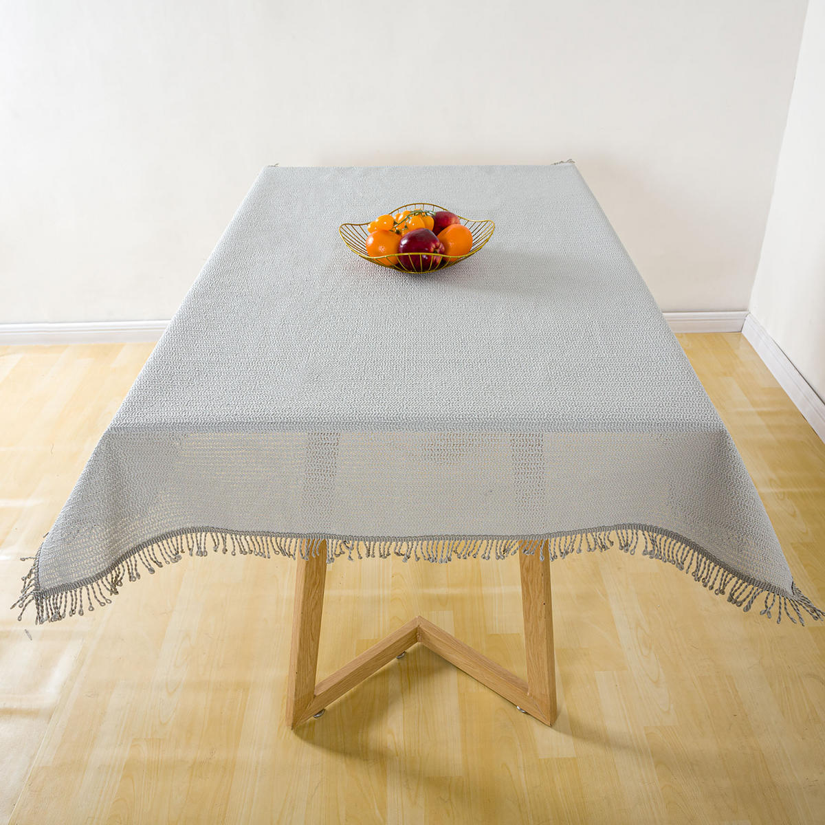 TISCHDECKE Gartentischdecke Hellgrau 110x140 cm Weichschaum - Hellgrau, Textil (110/140cm) - TiborTex
