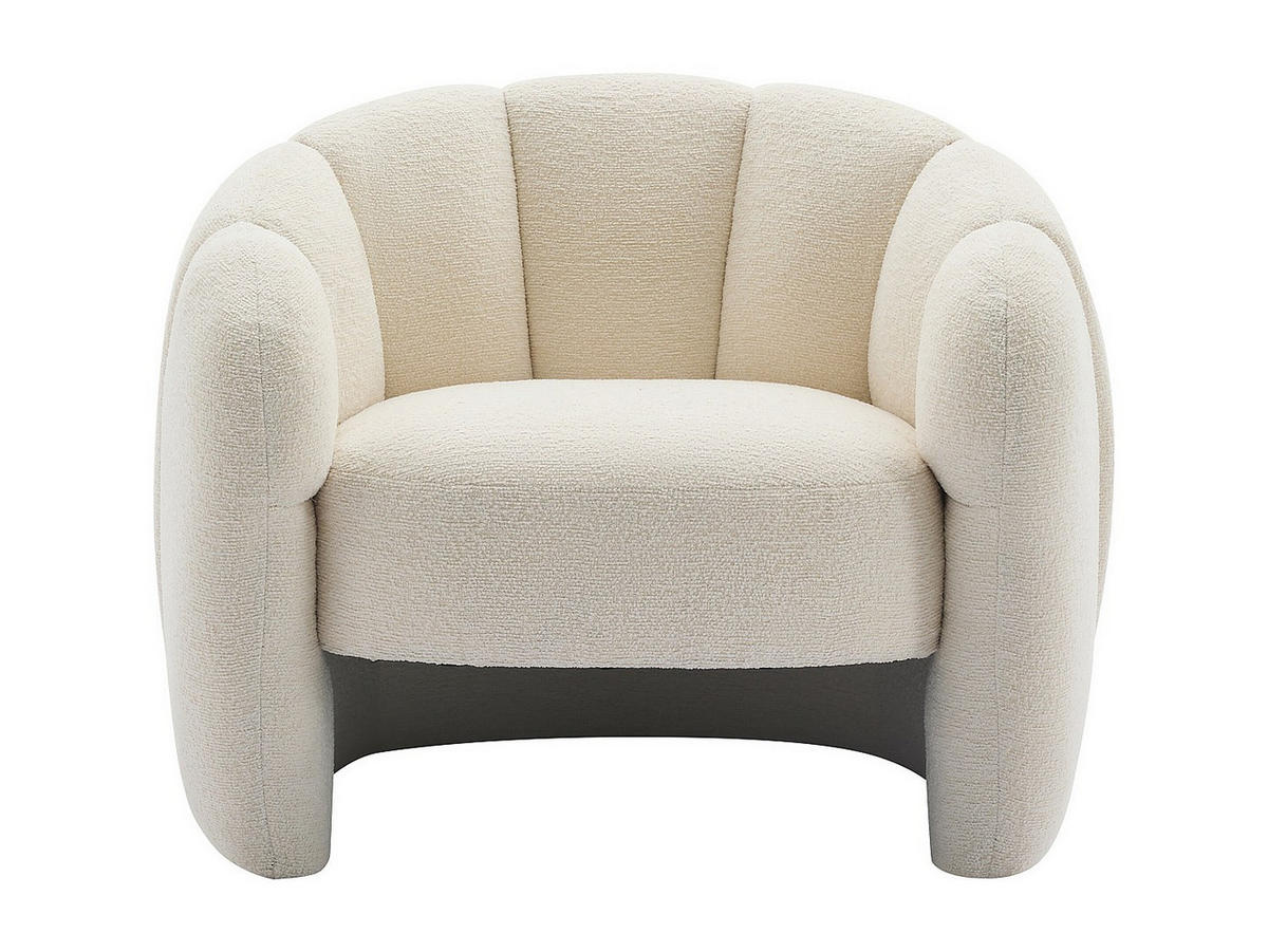 MUSCHELSESSEL - Chenille-Stoff - Beige - DELIPO - Beige, Textil (93/73/76cm) - Vente-Unique