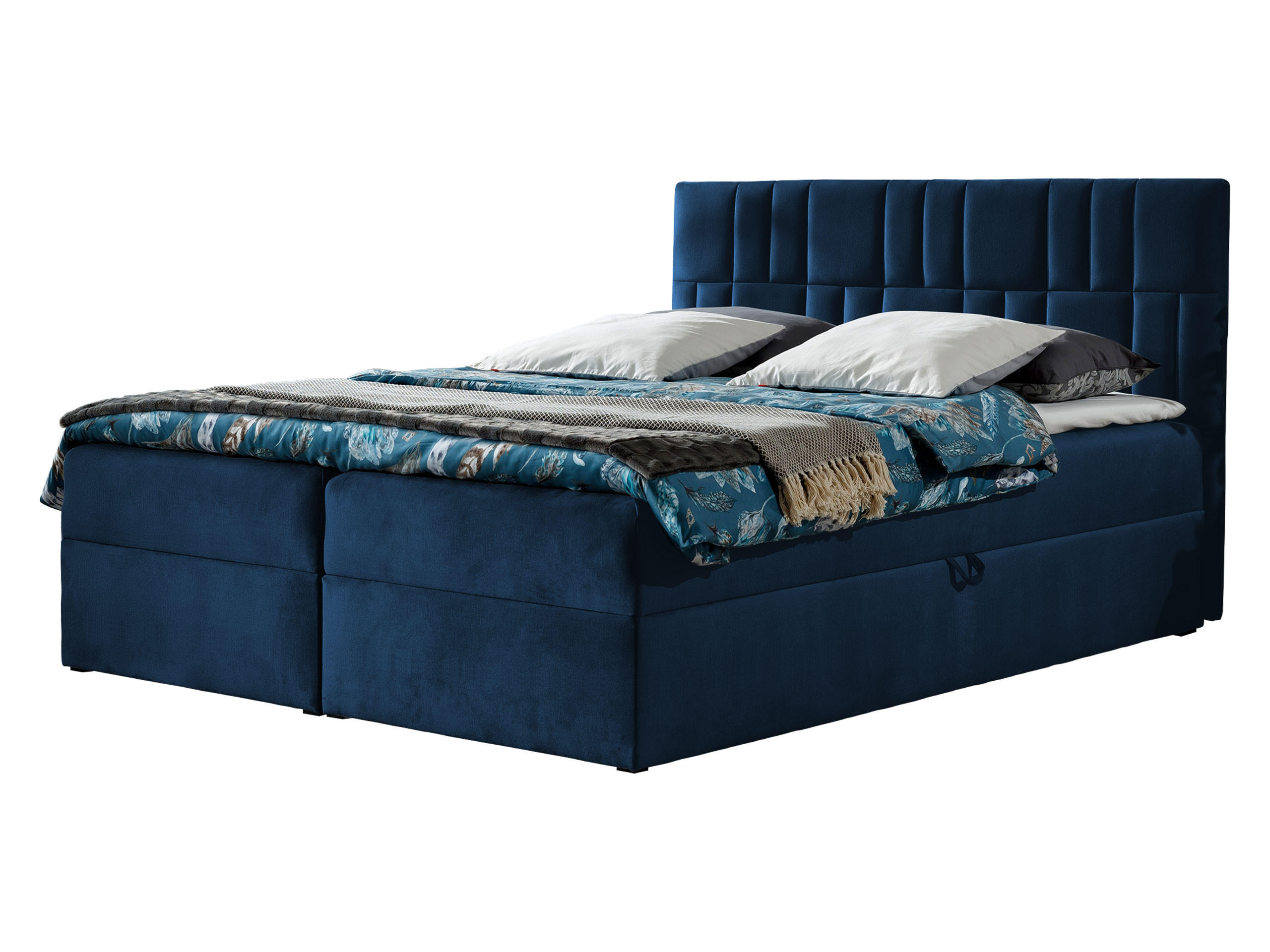 Mirjan24 Boxbett Blau 160x200 cm