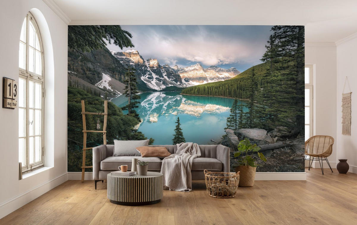 FOTOTAPETE Landschaft 450 x 280 cm - Grün, Papier (450/280cm) - Sanders & Sanders