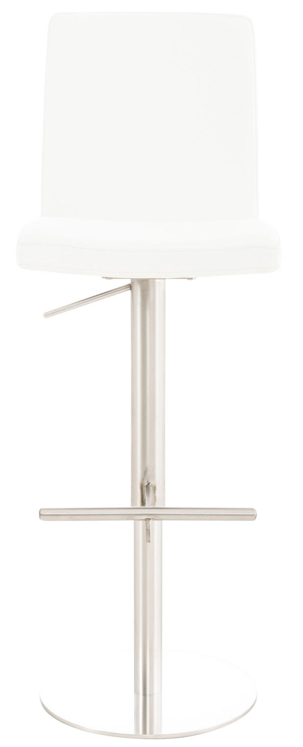 BARHOCKER Cadiz 93x40x49 cm weiß - Weiß, Leder (40/93/49cm) - furnicato