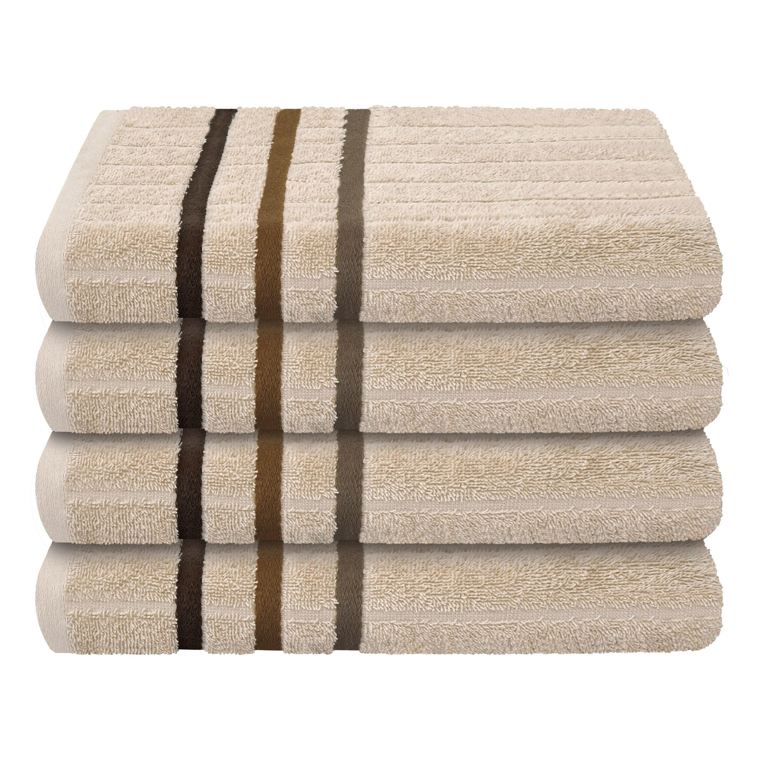 HANDTUCHSET Ohio - 4-teilig - 50 x 100 cm - Sand - Sandfarben, Textil (50/100cm) - Uncover by Schiesser