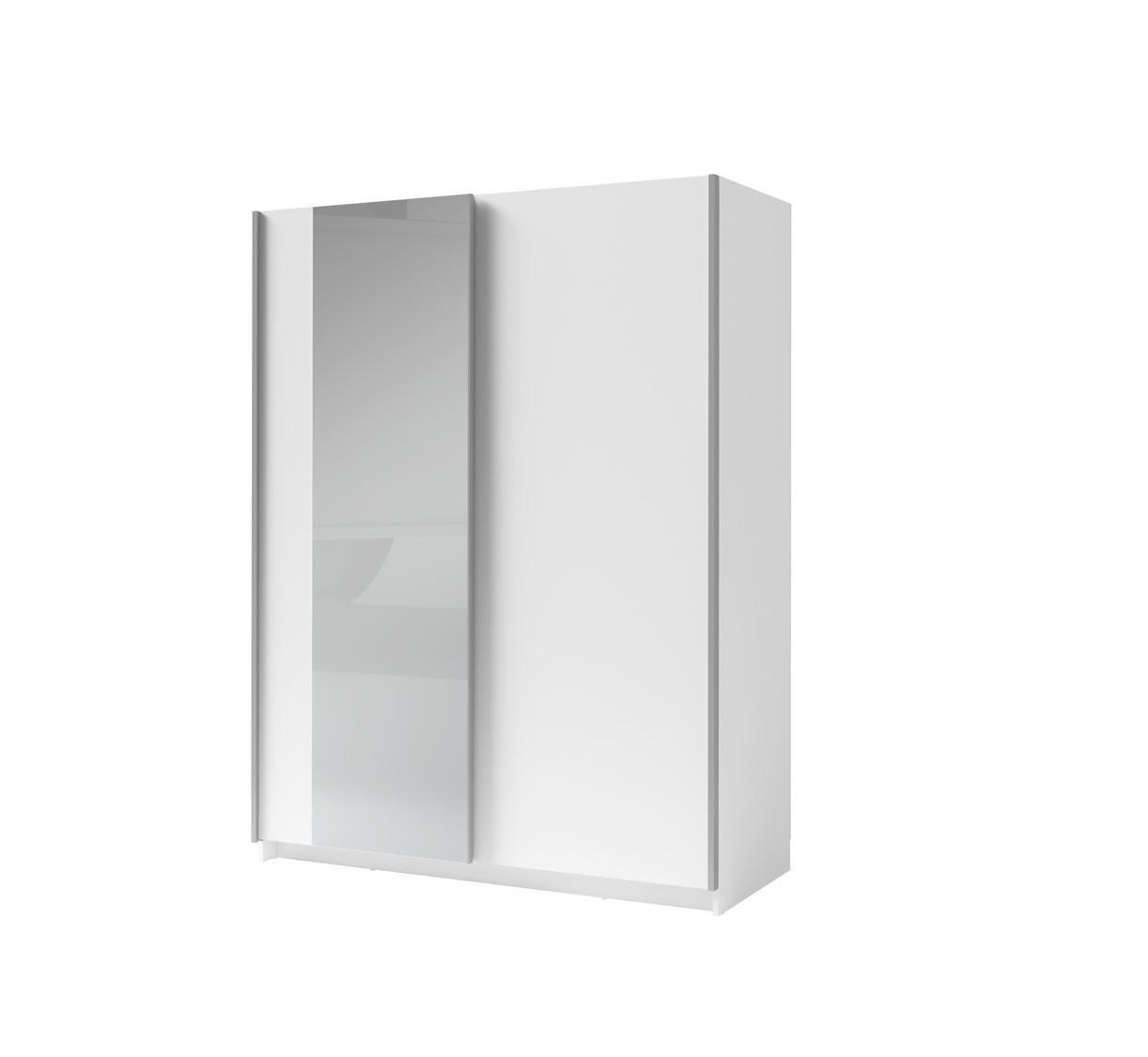 Masseno Schwebetürenschrank Weiß 150.6x198.5x62 cm