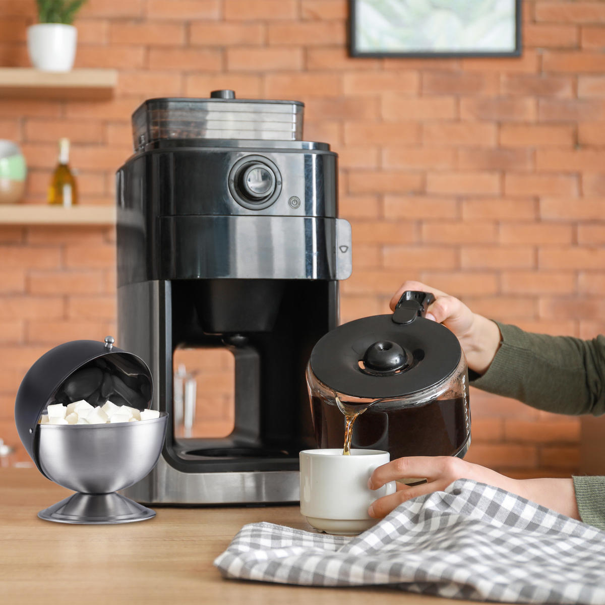 ZUCKERDOSE - Multicolor, Metall (14/15.5cm) - Relaxdays