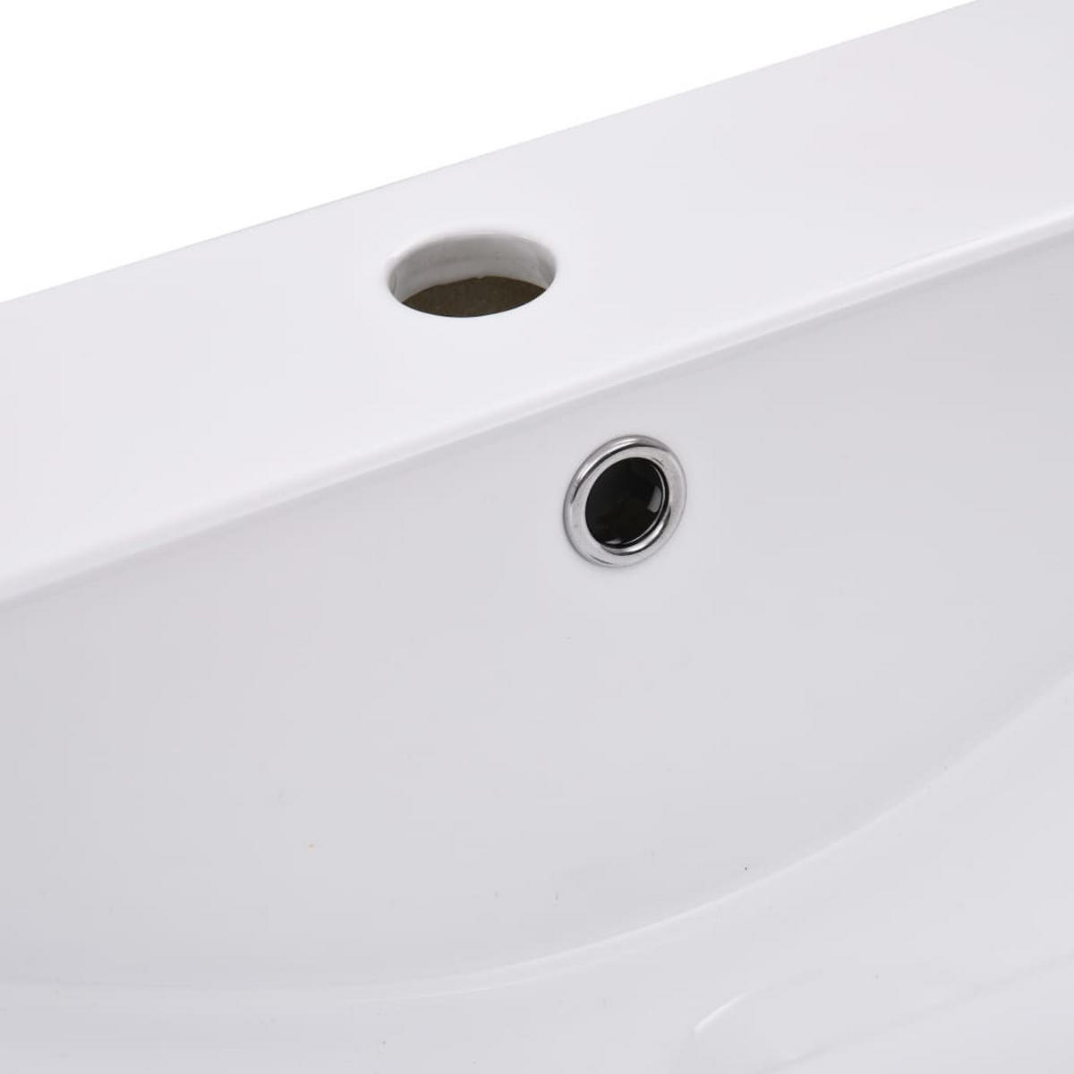 WASCHBECKEN Landgraf 91/39.5/18.5 cm - Weiß, Keramik (91/18.5/39.5cm) - Nettlife