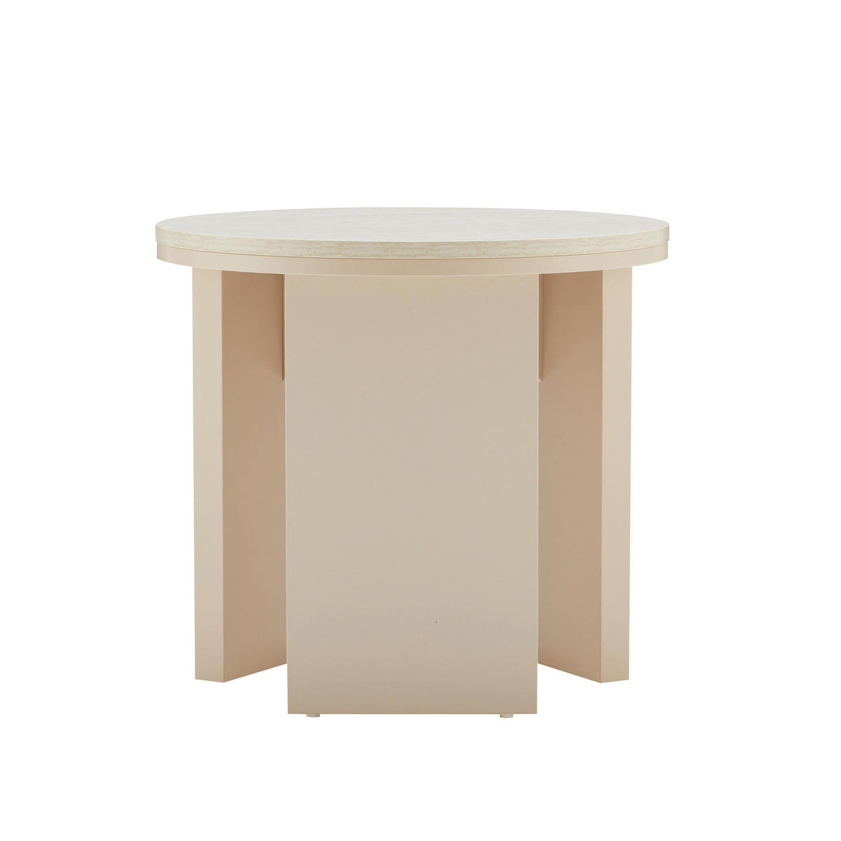 COUCHTISCH, Beige - Weiß, Holz (50/50/45cm) - Oviala