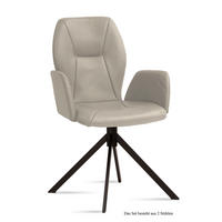 ARMLEHNSTUHL (2er-Set) Davita 58x92x60 Schwarz/Natur - Schwarz/Naturfarben, Kunststoff (60/92/58cm) - 58aufmkessel