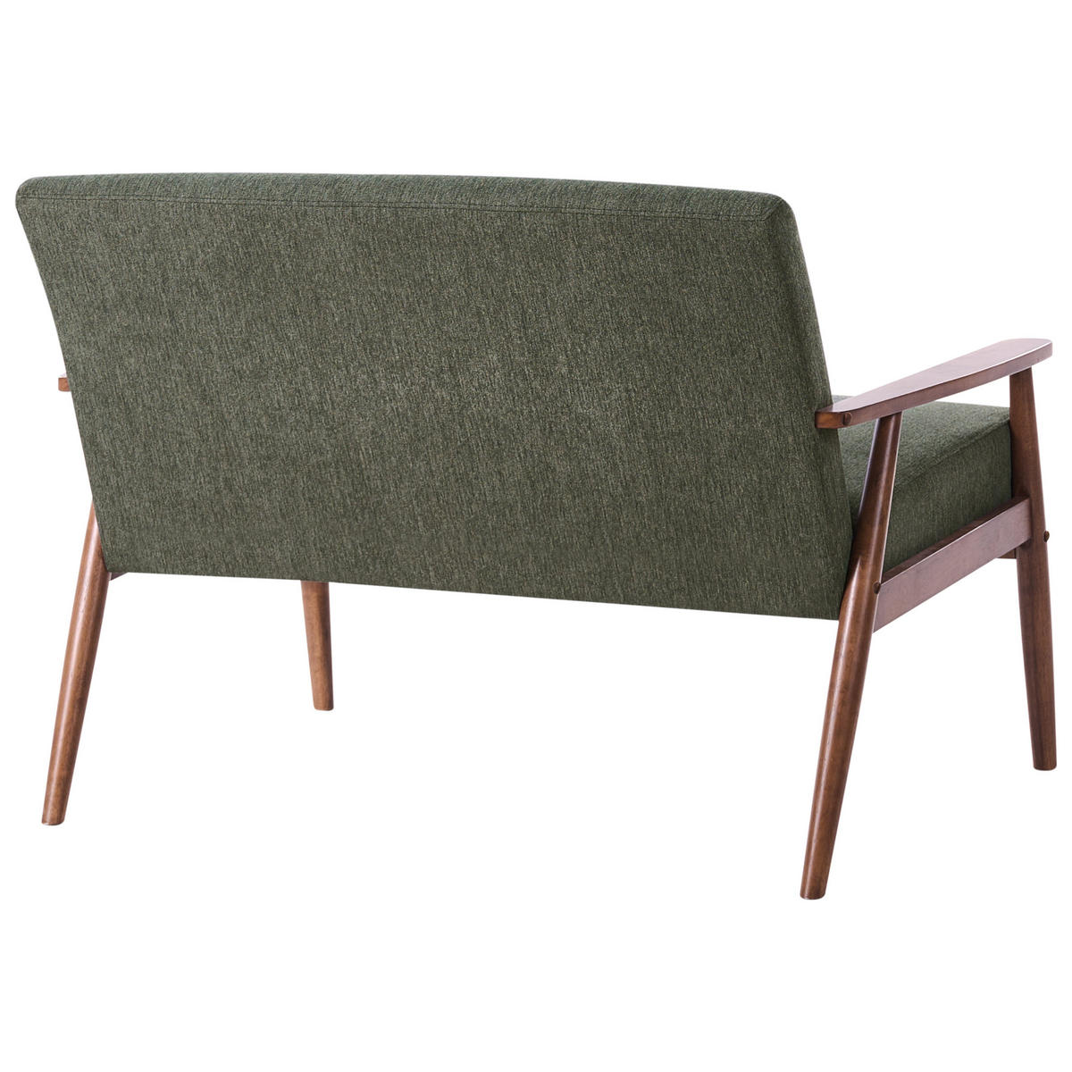 KANAPÉ 2 személyes Sötétbarna/Zöld Esrum - sötétbarna/zöld, textil/fa (111/79/72cm) - Beliani