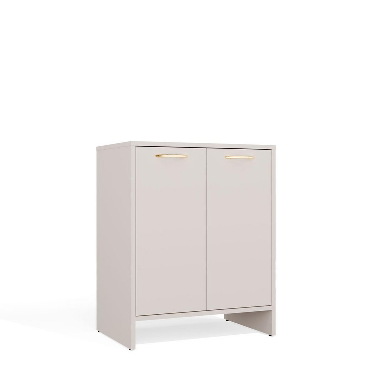 WASCHBECKENUNTERSCHRANK NINA 2DUM Kaschmir 60 x 74 x 40 cm - Beige, Holzwerkstoff (60/74/40cm)