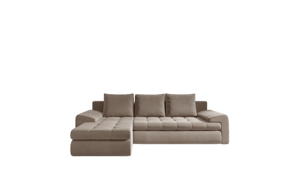 ECKSOFA TOMI Castel Beige Links - Beige, Holz (150/237cm) - Kaiser Möbel