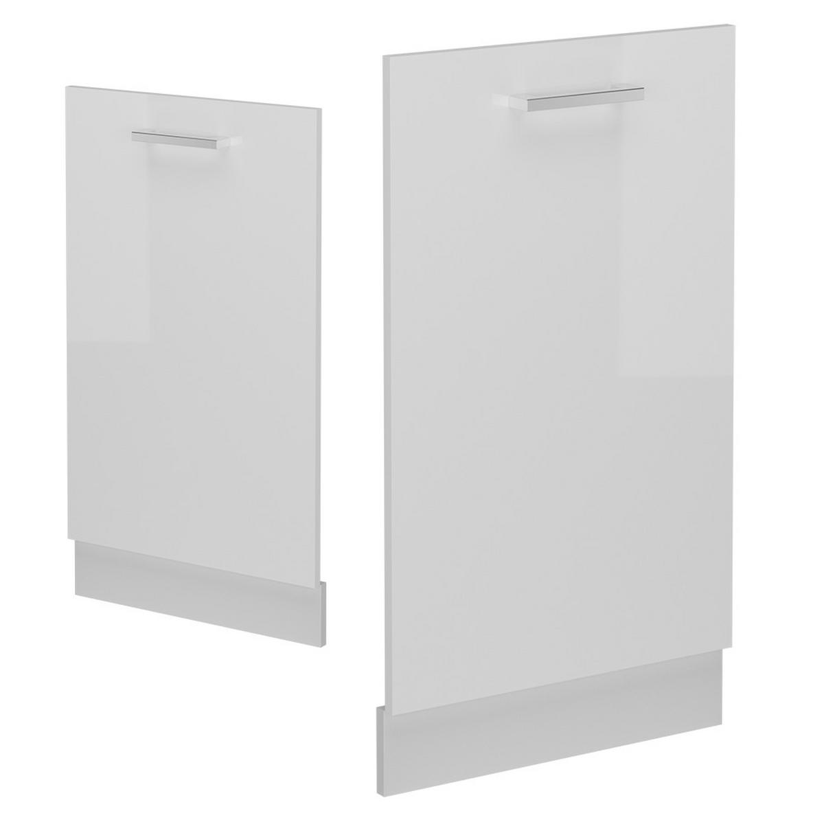 GESCHIRRSPÜLBLENDE R-Line Weiß Hochglanz 45 cm ohne Arbeitsplatte - Weiß Hochglanz/Weiß, Holzwerkstoff (45/81.8/1.6cm) - Vicco